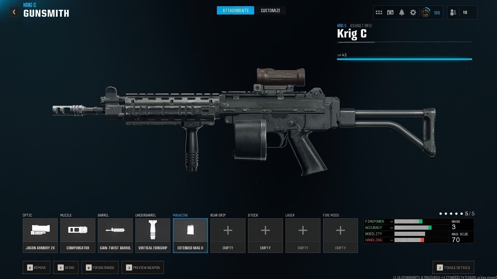 Setting up the best Krig C loadout for Verdansk in Warzone Season 3 Reloaded (Image via Sportskeeda Gaming || Activision)